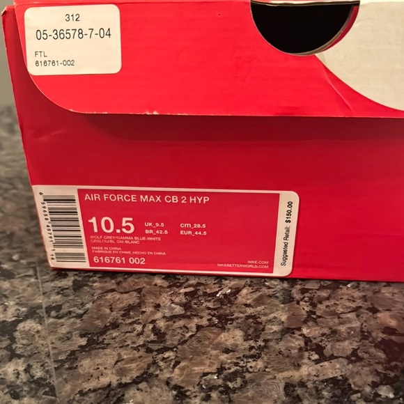Nike White Air Force Max CB 2 Hyperfuse High-Top Sneakers EUC 10.5 - Picture 11 of 13
